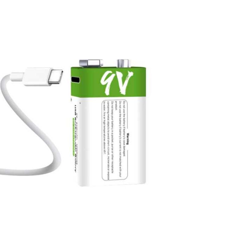 SMARTOOOLS BATTERY TYPE-C RECHARGEABLE 9V / ST-9V - Smartoools Battery 9V Type-C Rechargeable Origin
