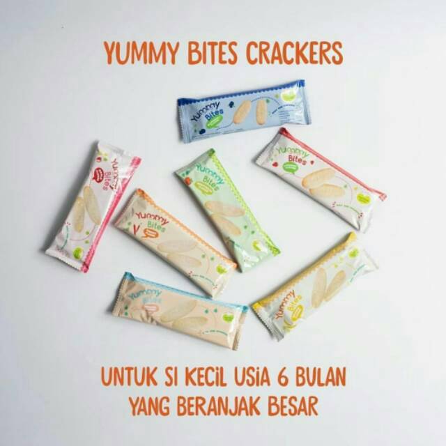 SATUAN / ECER Yummy bites crackers snack Mpasi camilan bayi 6 bulan