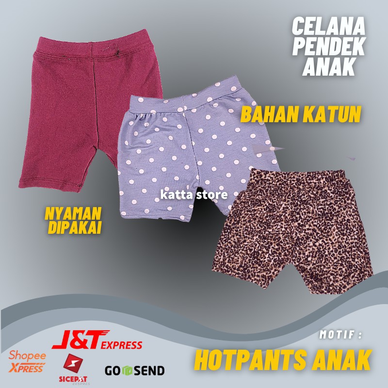 Shortpants Anak Celana Pendek anak Perempuan Short hot Pants Anak Cewek usia 1-7 Tahun