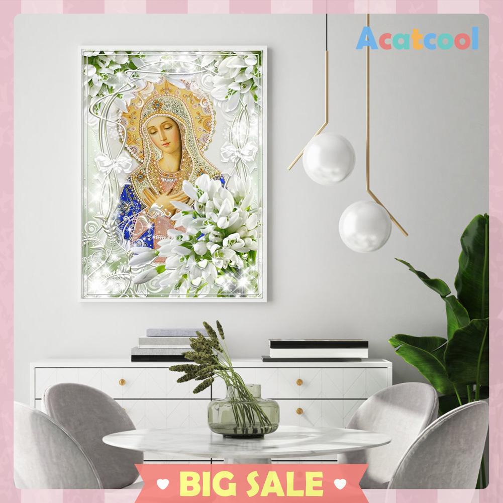 Lukisan Sulaman Berlian 5D Jahitan Bersilang Desain Jesus Woman DIY, 40x50cm