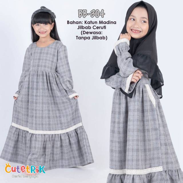 GAMIS ANAK CUTETRIK ABU