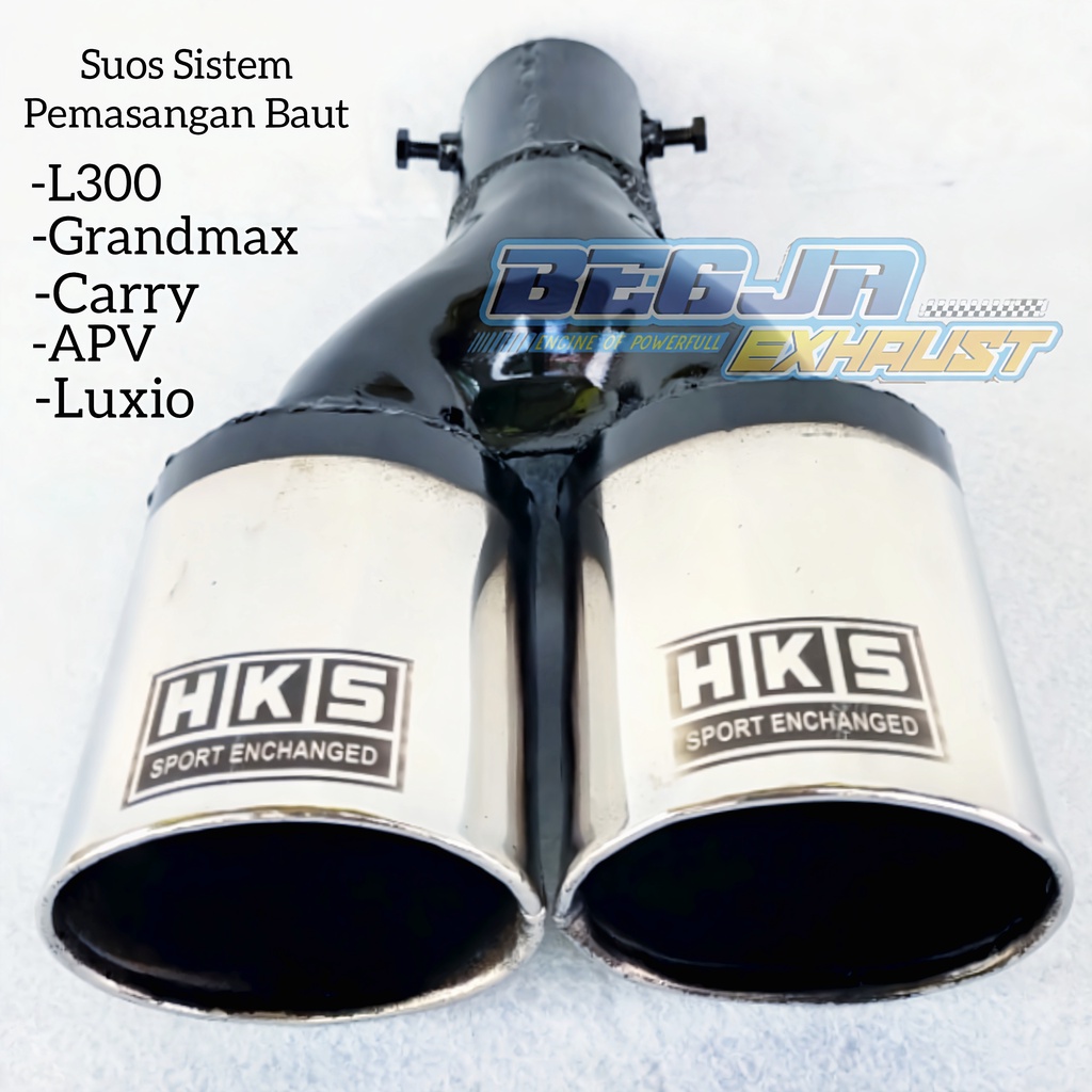 TERMURAH KNALPOT MOBIL SUOS HKS SISTEM BAUT CHROME KHUSUS PICK UP UNIVERSAL MOBIL