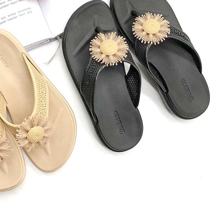 SANDAL Wanita Sandal Jepit Untuk Anak-Remaja Bahan Karet Motif Bunga Terbaru