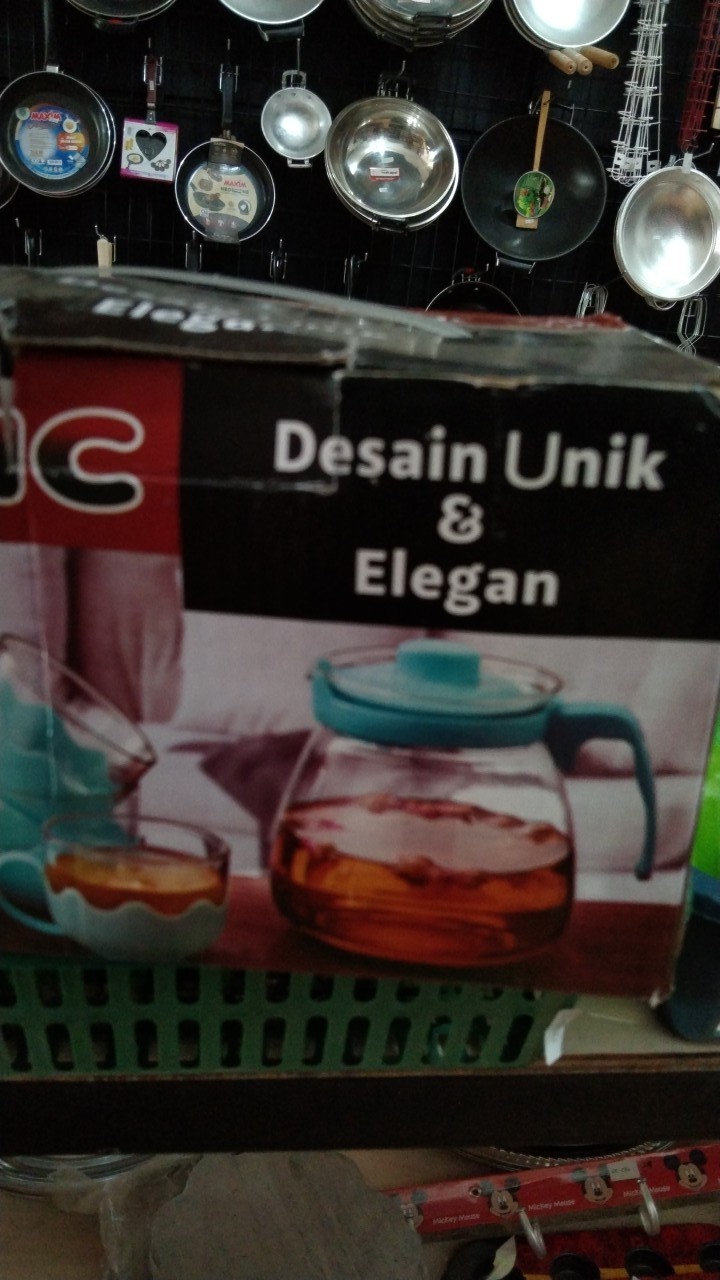 Teapot Teko Teh Tea Pot Gelas Teko Kaca+ Saringan 5 In 1  Perlengkapan Rumah  Ruang Makan Cangkir Perlengkapan Rumah  Peralatan Makan  Jug, Pitcher, & Aksesoris