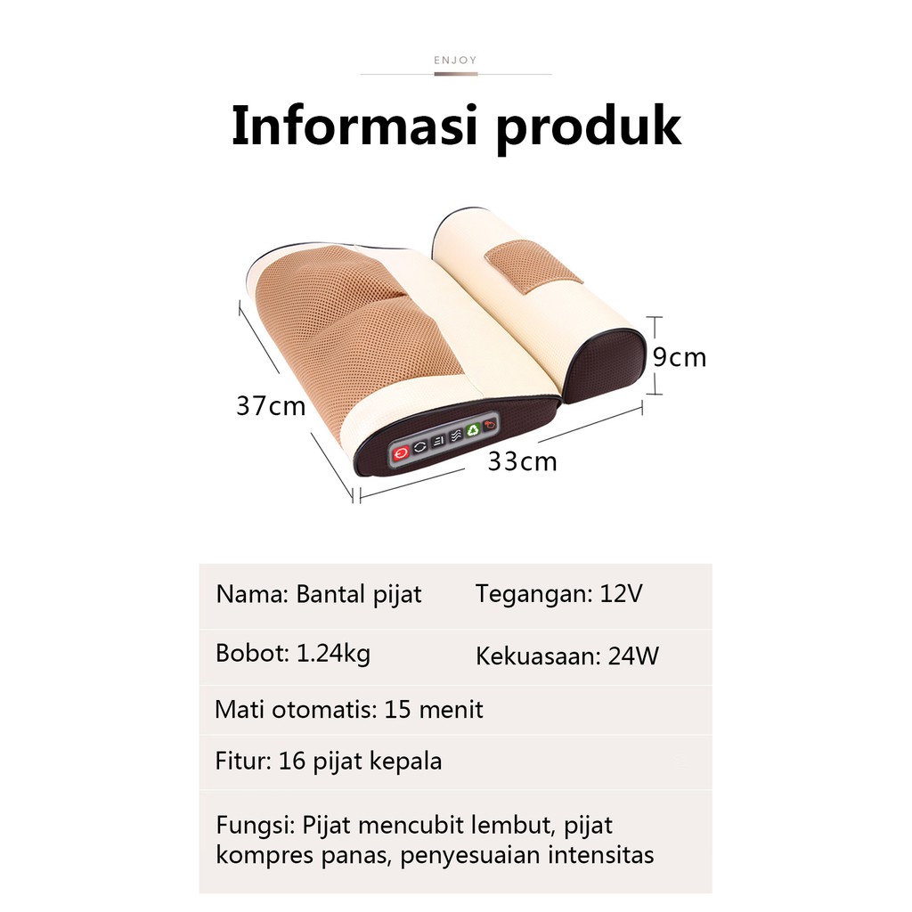【Stok Baru】Bantal pijat multifungsi, dapat dipanaskan dan digunakan secara terpisah Massage pillow