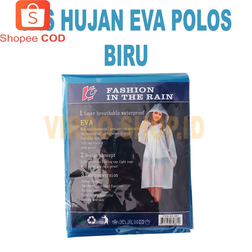 JAS HUJAN EVA RAINCOAT LIGHTWEIGHT JUBAH PONCO DEWASA JAS HUJAN WANITA PRIA KEKINIAN