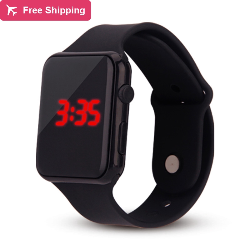 Jam Tangan Untuk Pria Dan Wanita Watch Apple Paragraph Led Wrist Watch Lovers Men COD