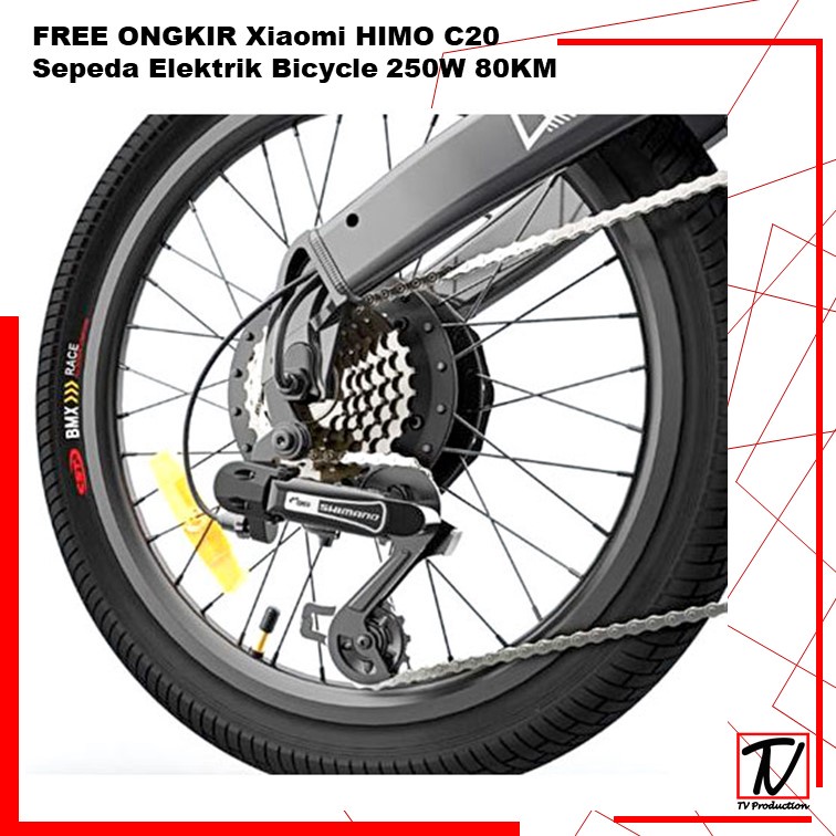 FREE ONGKIR Xiaomi HIMO C20 Sepeda Elektrik Smart Moped Bicycle 250W 80KM