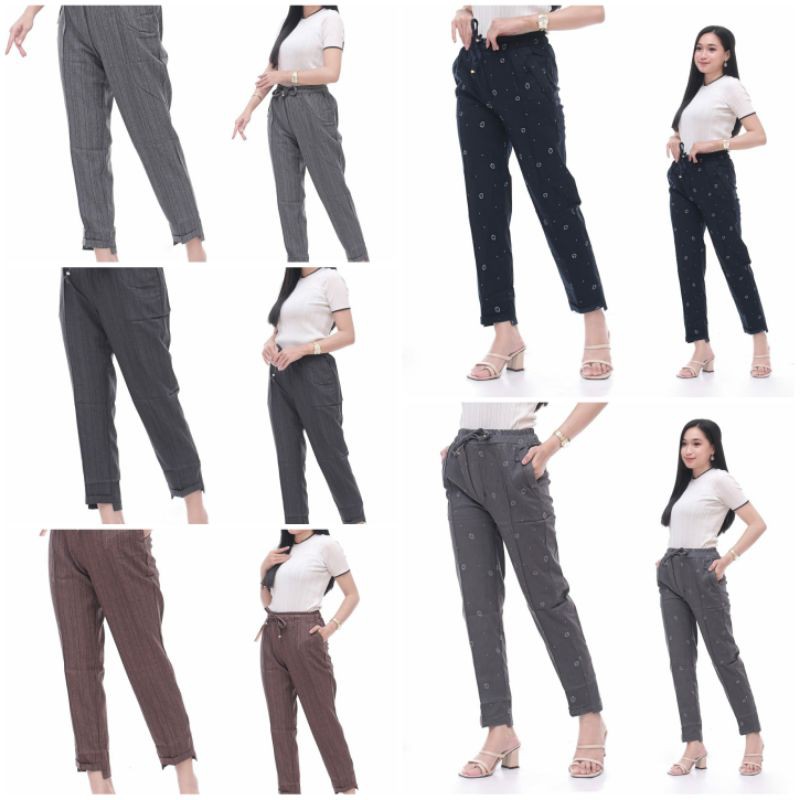 CELANA WANITA BAGGY PANT KATUN RAMI / CELANA PANJANG WANITA