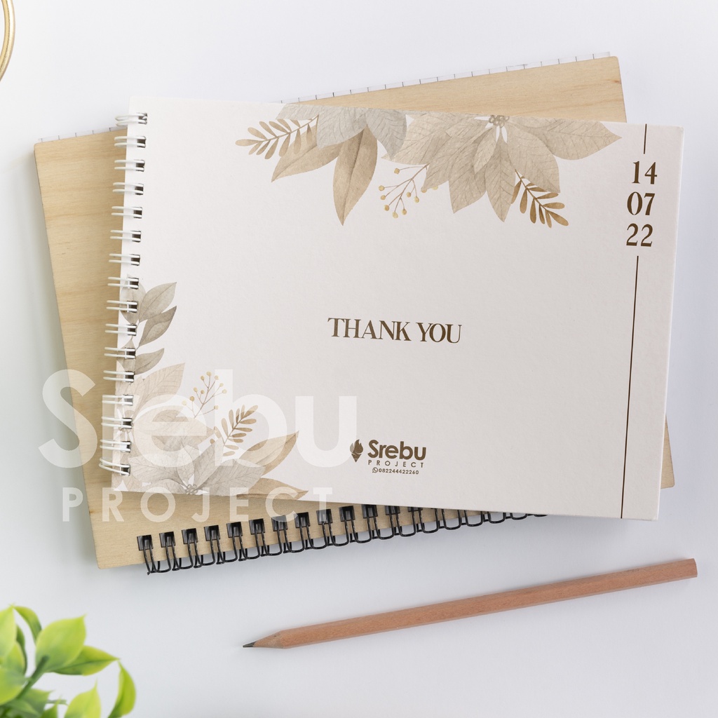 

RK (SR005) Buku Tamu Pernikahan Hardcover dan Softcover murah / Guest Book Isi 310 Tamu