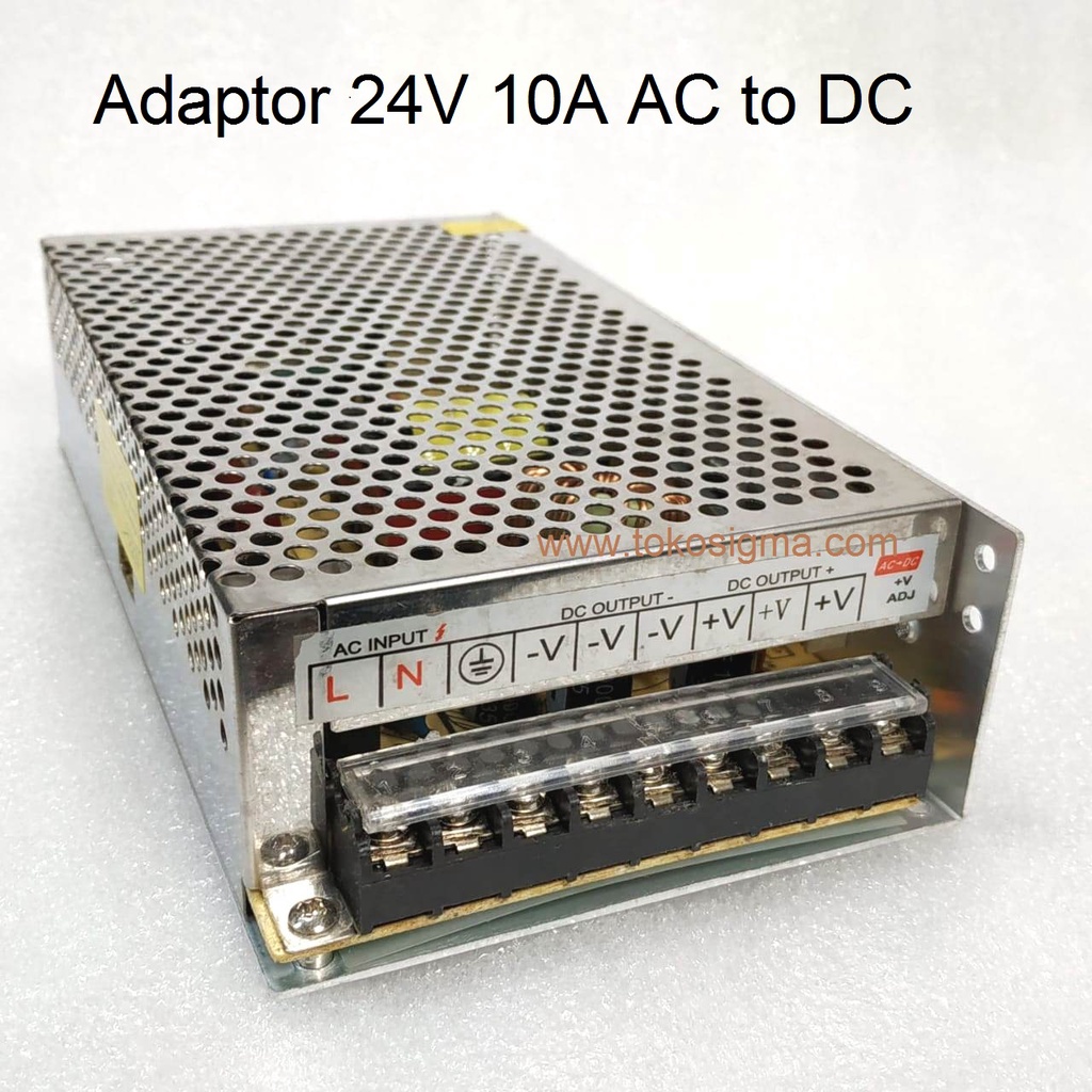 Adaptor Switching Power Supply AC to DC 24V 10A Metal Case 240W Jaring