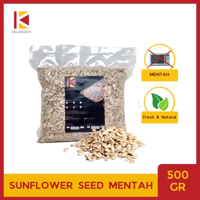 

Raw Sunflower Seed Kuaci Kupas Mentah 500gr