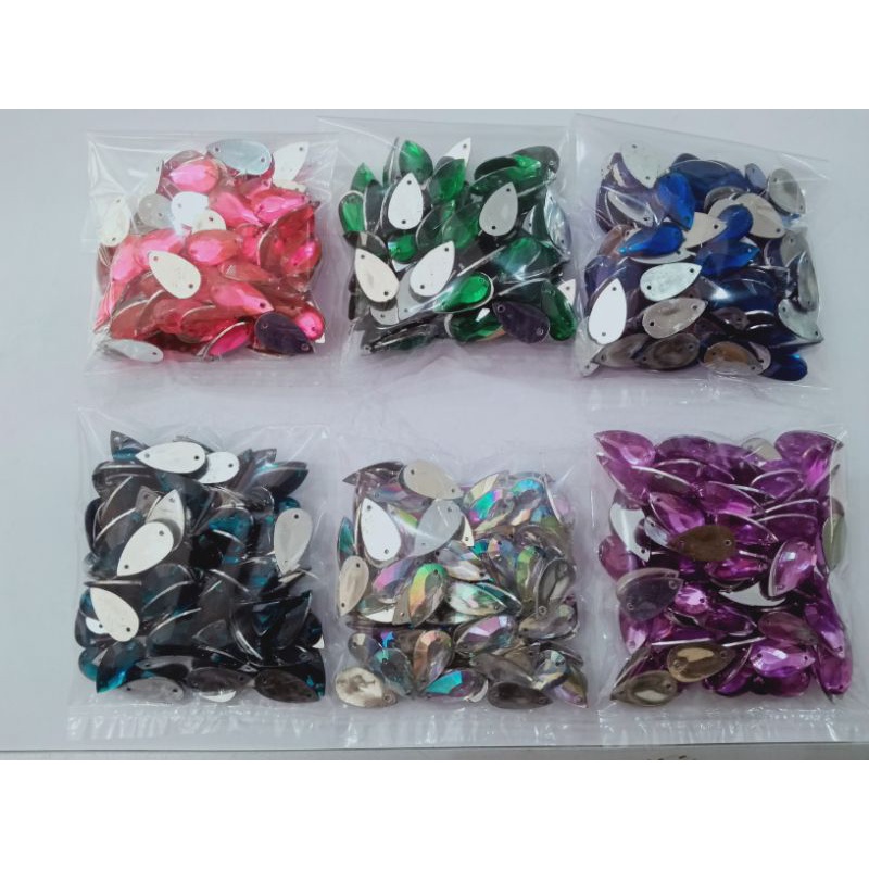 ECER DIAMOND MURAH BENTUK TETES 10x20 isi -+100bj BAHAN CRAFT *e10 41020*