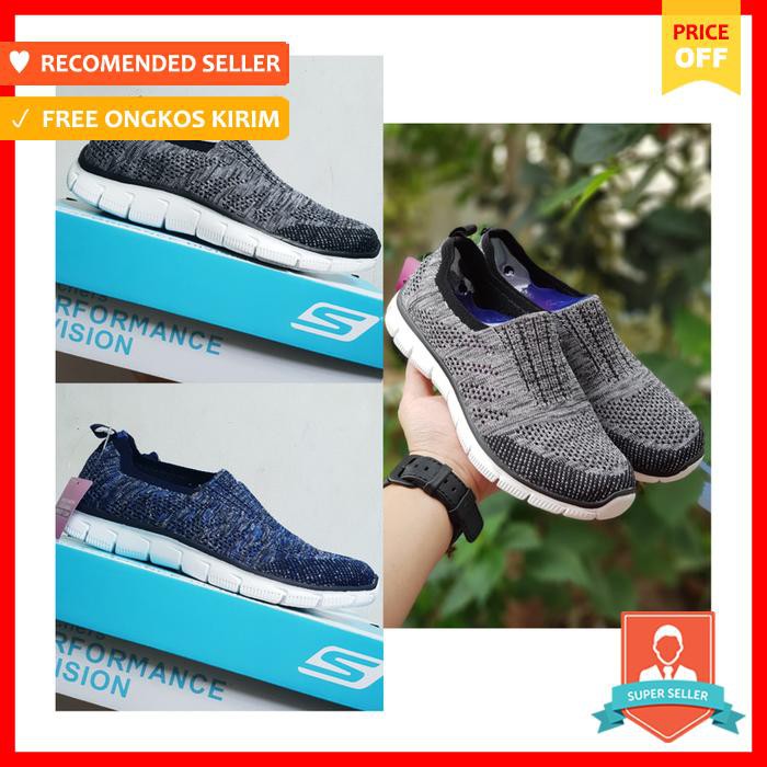 Sepatu Wanita Skechers / Sketcher / Skecher / Sketchers Empire Glitter Navy, 36