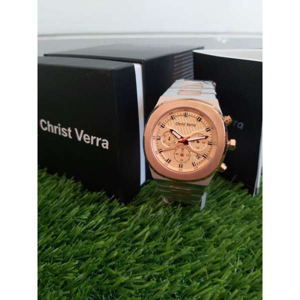jam tangan christ verra cv 10458g-14 kombinasi original / CV 10458G