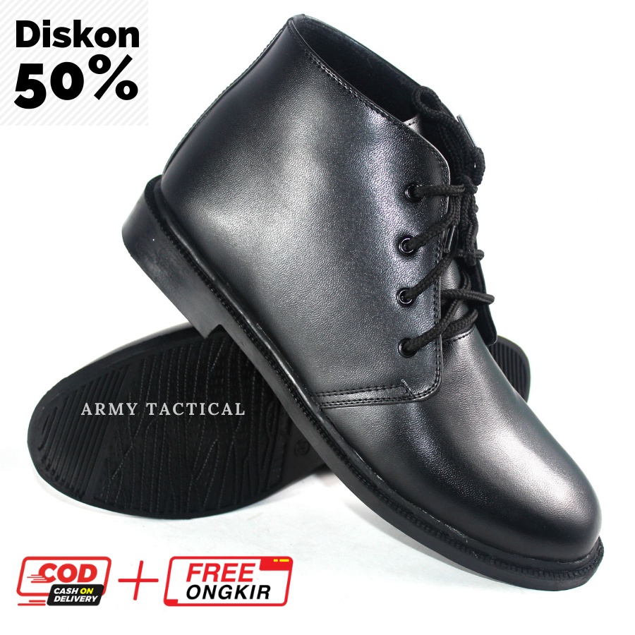 Sepatu PDH DOFF Sepatu Dinas Tali Pria Sepatu PDH TNI Polri Security Satpam Tanpa Resliting Sepatu Kerja Dinas Guru PNS Kantor Satpam Oxford - KY04
