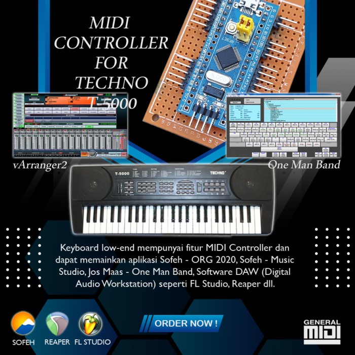 {AudioStore} Modul Midi Controller Techno T-5000 Tuts Tombol Kontrol Pitch Bend - TutsTomPitcBend Be