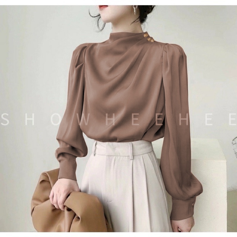 Athena Button Shoulder Top 2163