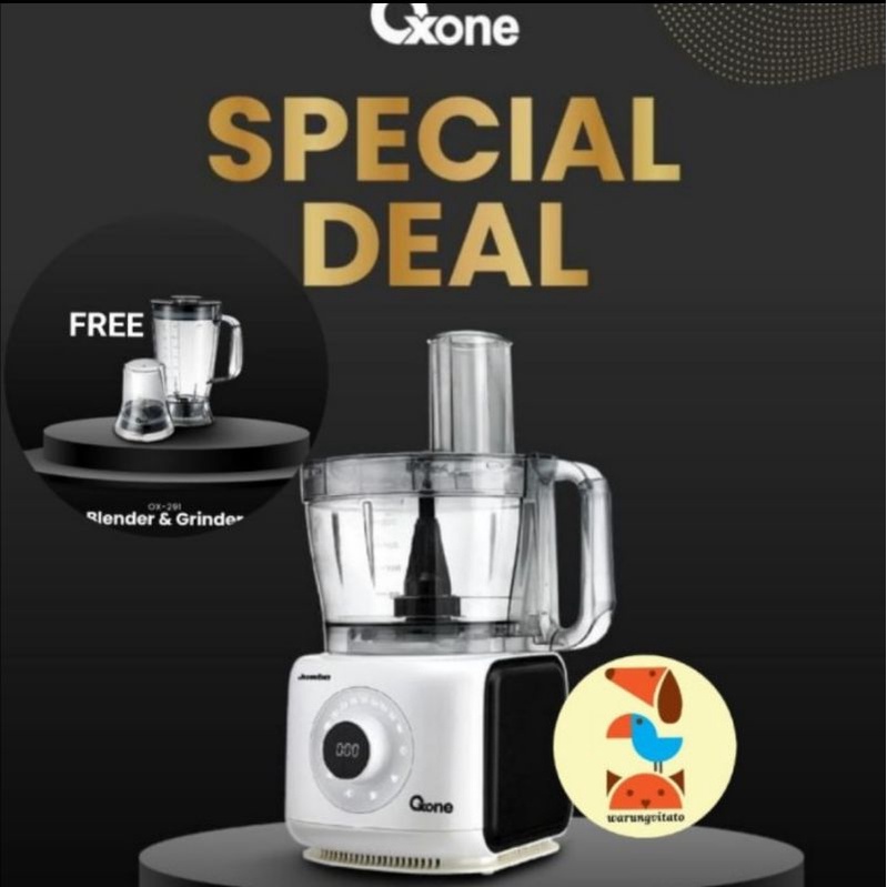 OXONE JUMBO FOOD PROCESSOR OX295 FREE BLENDER GRINDER OX291