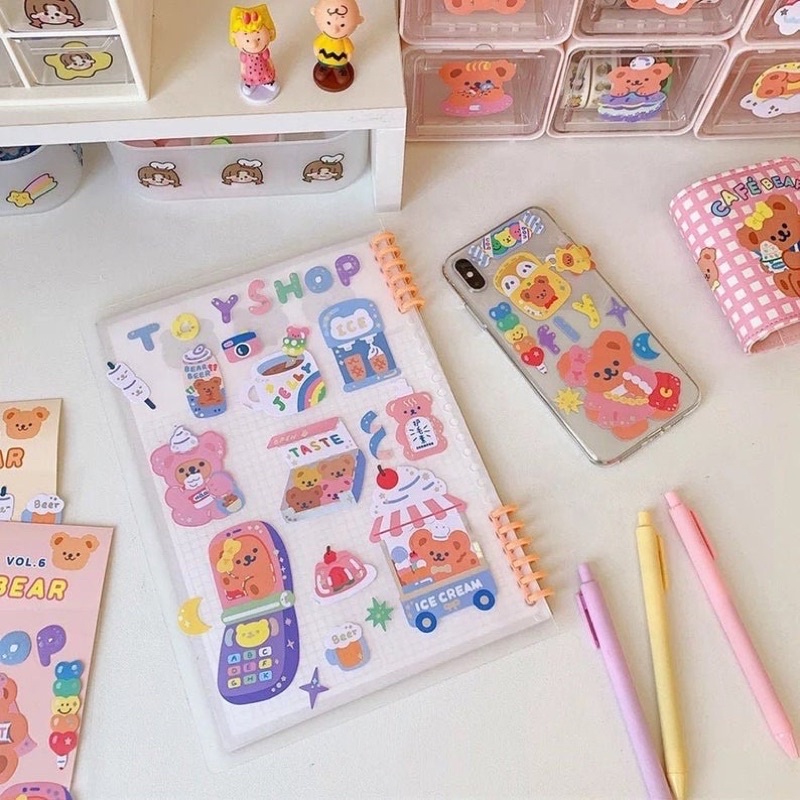 

Sticker Twinkle Bear Waterproof Cute Aesthetic Deco Sticker For DIY Laptop Phone