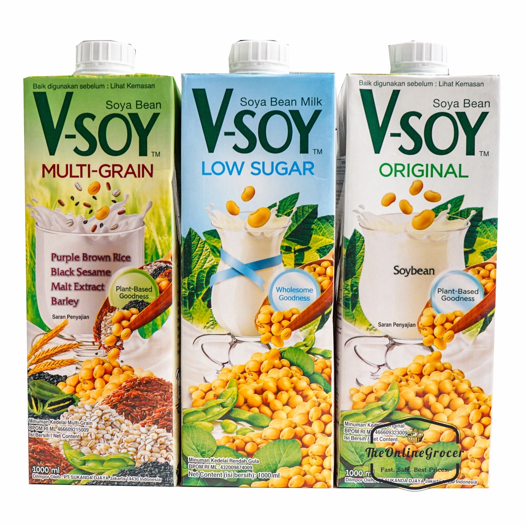 Vsoy Susu Kedelai (Soya Bean Milk) All Varian 1 Liter