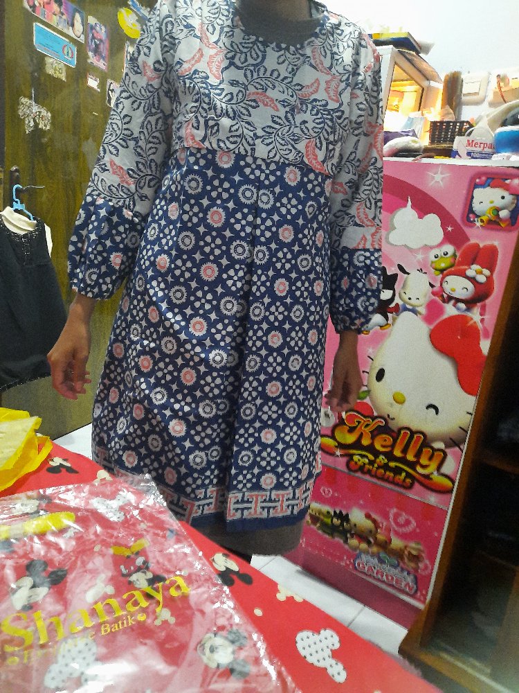 Shanaya Batik Tunik Ayana Batik Cap Wonogiren Kombinasi Batik Cap Garutan