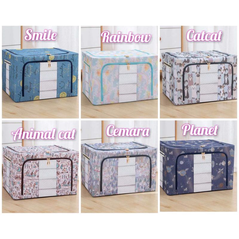 STORAGE BOX 66 liters frame baja/Storage box penyimpanan baju smile series