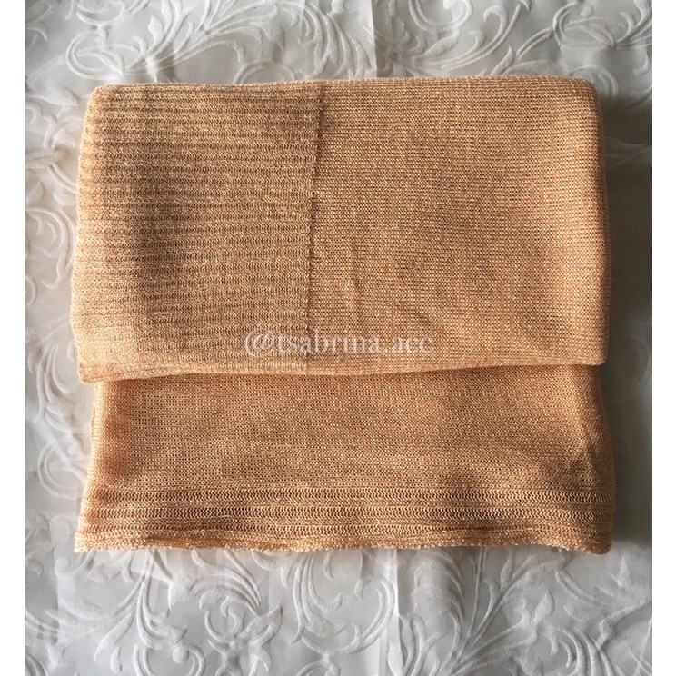 pasmina gliter rajut premium | kerudung pashmina pengantin-coklat susu