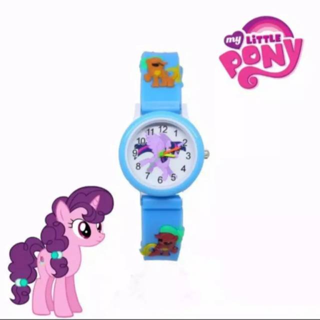 Dikirim Dari Jakarta)Jam Tangan Anak&quot; Timbul Kuda Pony Strap Karet Terima Cod) w