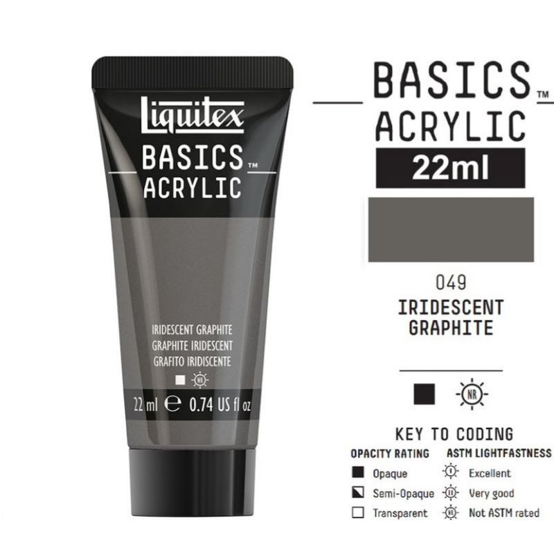 

LIQUITEX BASICS ACRYLIC 22 ML IRIDESCENT GRAPHITE