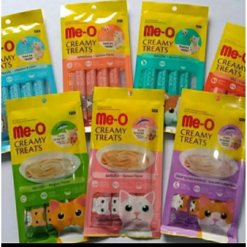 Meo Liquid Creamy 1 bok isi 12 Cemilan Kucing Meo liqud