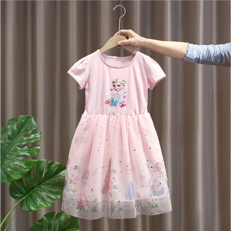 Dress Anak Bayi Frozen 2 Princess Elsa Tutu Colourful Import 2 - 7 Tahun