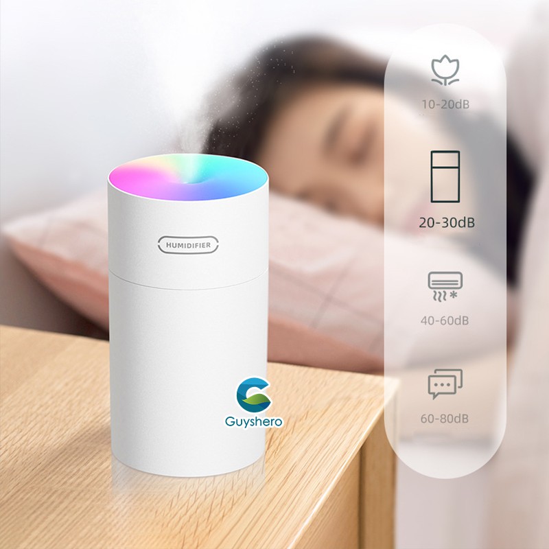 Humidifier Mini Air Purifiers Ultrasonic Atomizer Steamer Cool Mist Arom Diffuser for Aromatherapy in Home & Car with Rainbow LED Light-2