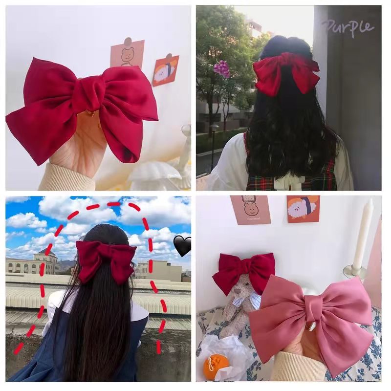 Jepit Rambut Pita Besar / Klip Big Bow Style Korea Impor / Fashion Wanita / Aksesoris Jepitan Hair Clip