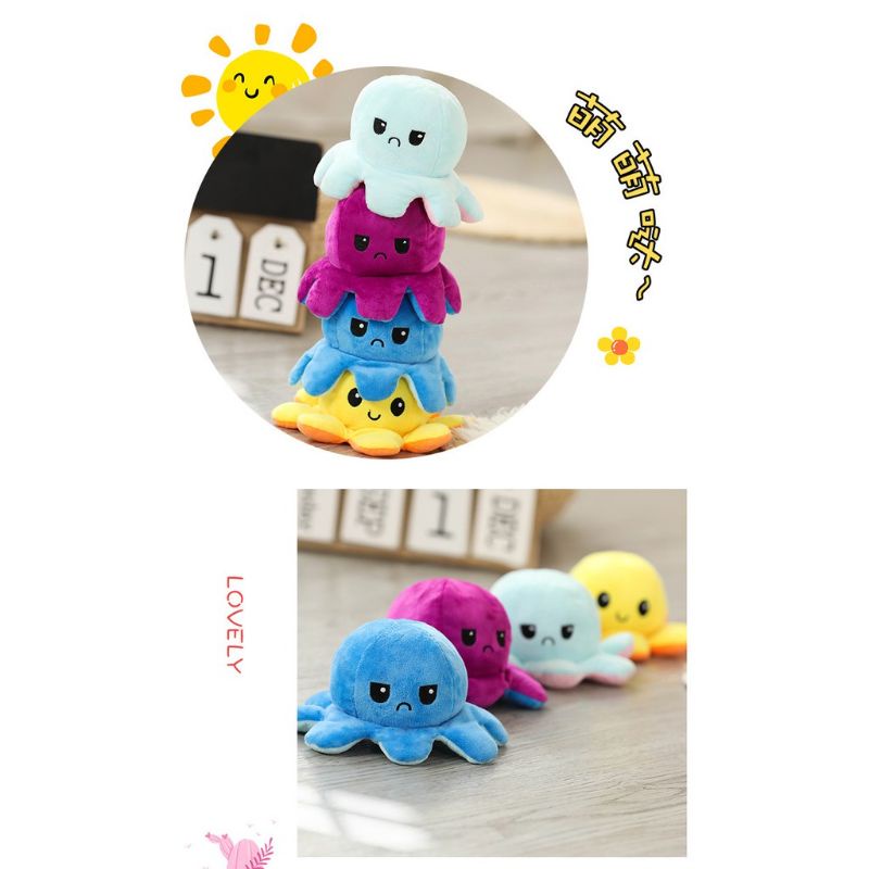 reversible boneka octopus doll 2in1