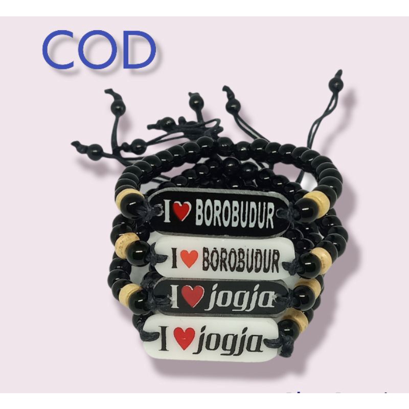 GELANG ETNIK JOGJA / GELANG BOROBUDUR / OLEH OLEH JOGJA / GELANG I LOVE JOGJA