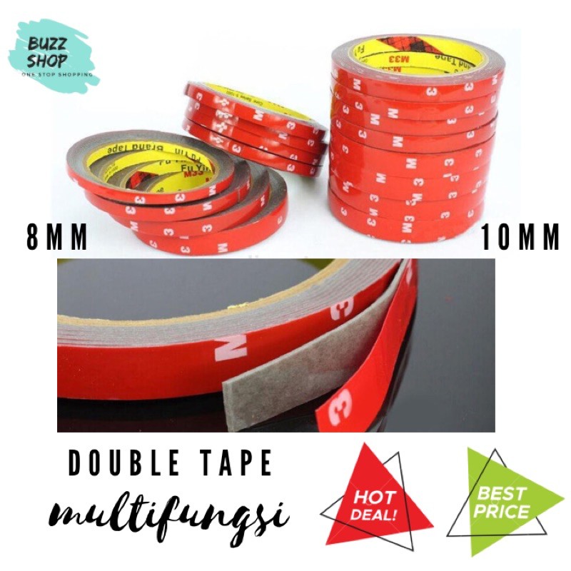 Double Tape 3M / Perekat Lem 3M Merah STRONG