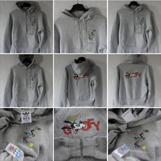 Adidas x Goofy Disney Pullover Hoodie Sweatshirt Second Branded Original