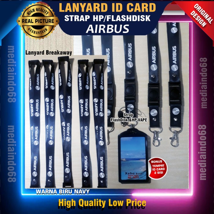 

Mudah Airbus Lanyard Id Card/Gantungan Id Card (Paket Murah)Breakaway Hot Sale