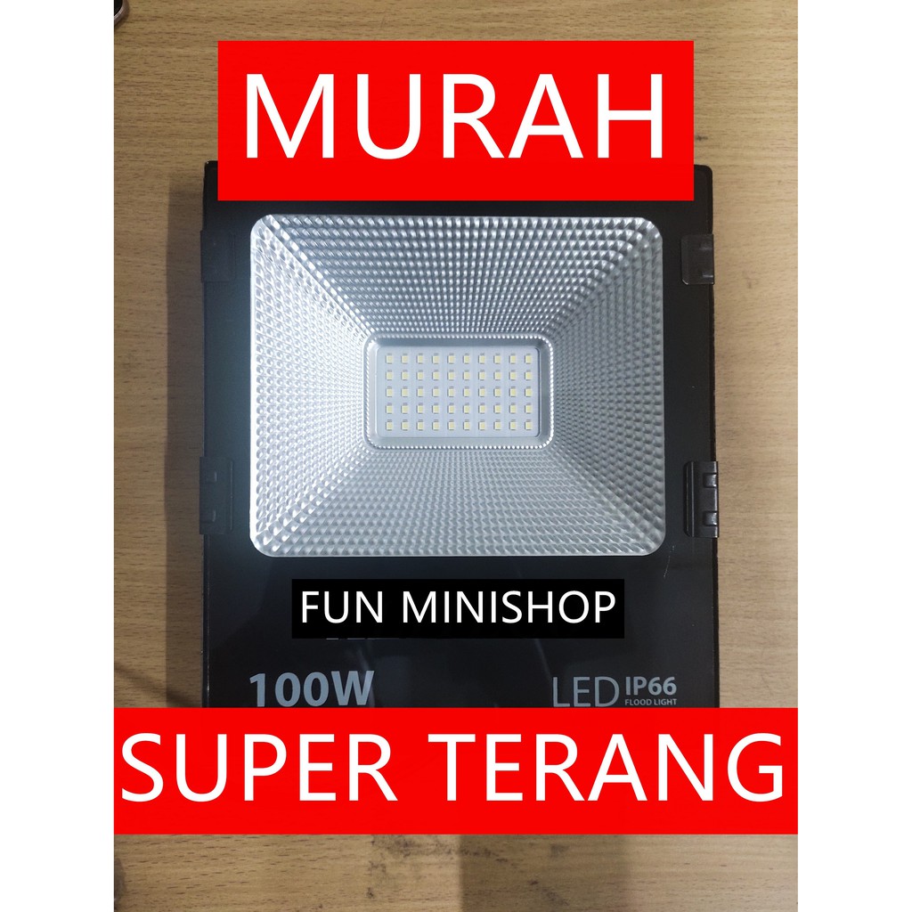 lampu sorot kap sorot floodlight led 100w putih6000k kuning 3000k