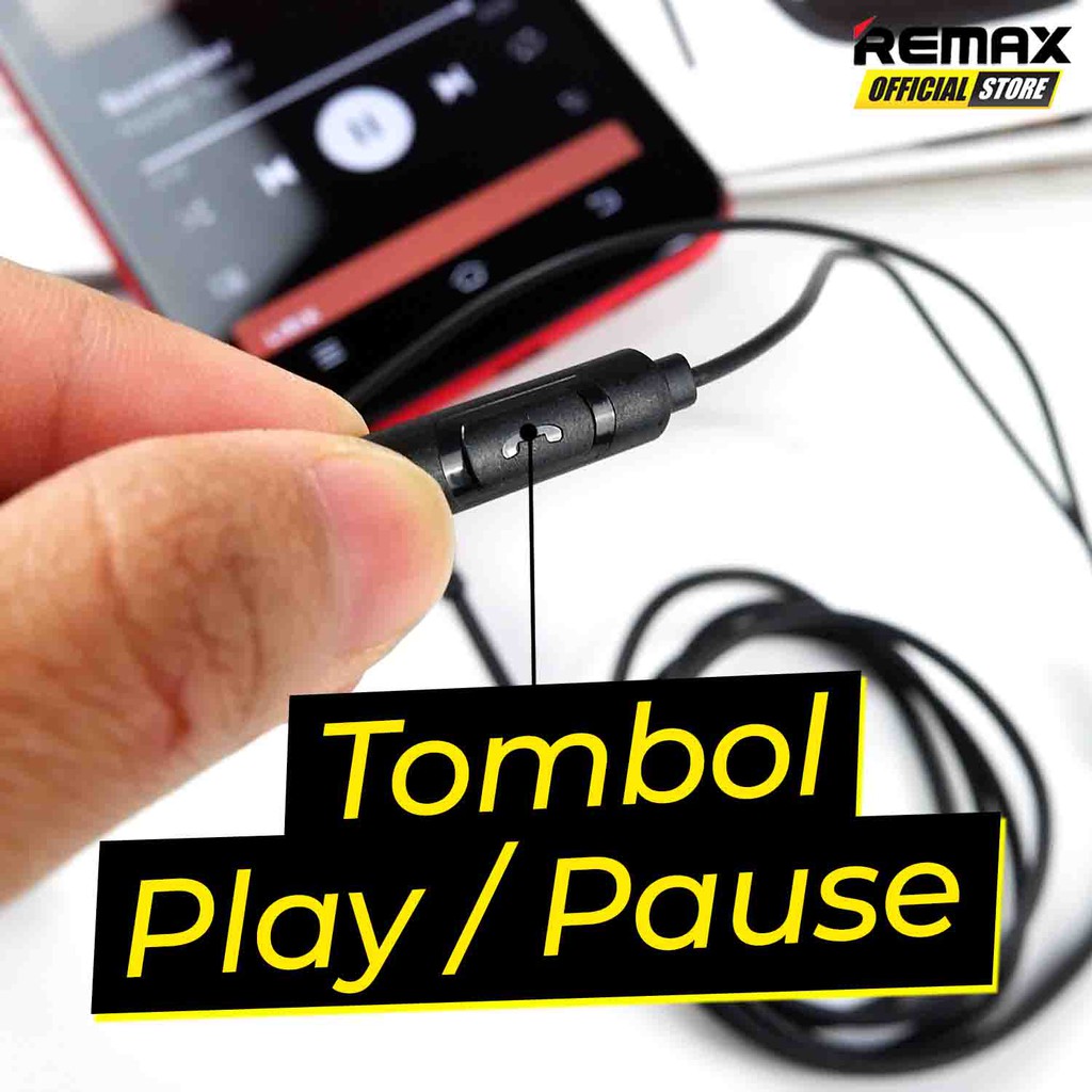 Headset Remax In-Ear Headphone RM-202 Garansi Resmi / Headphone Murah / Headphone Terbaik