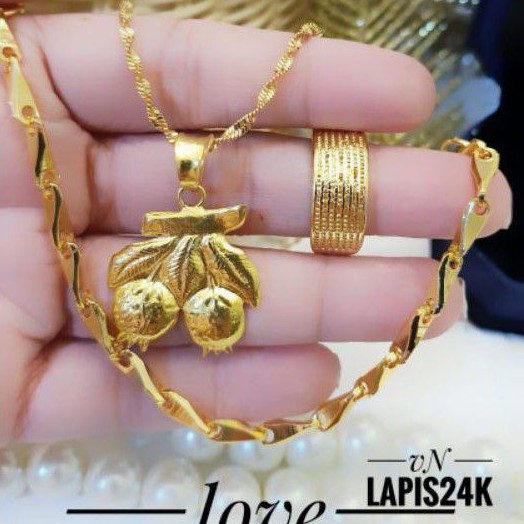 Xuping Set Perhiasan Lapis Emas 24K Terlaris 766F