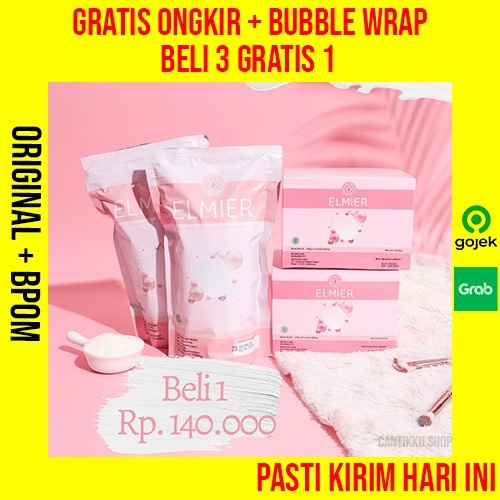 Elmier Collagen Bpom Original Beli 3 Gratis 1 Minuman Colagen Kolagen Drink Perawatan Pemutih Badan