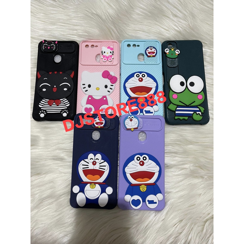 CASE MACARON SLIDE DIS’NEY INFINIX SMART 6 NFC/ SMART 5/ HOT 11/ HOT 11S/ HOT 10S/ HOT 10T / CASE SLIDE CAMERA KARAKTER DORAEMON HK KEROPI MINNIE CAT