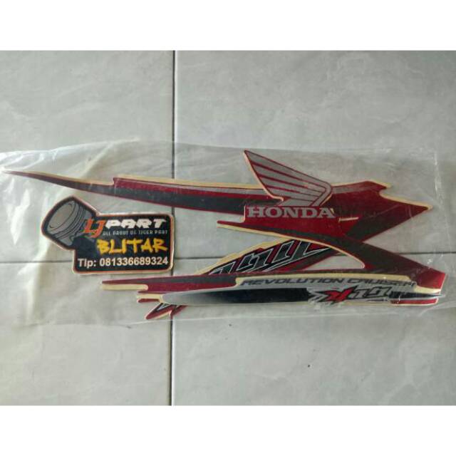 STRIPING TIGER REVO.  LIST BODY TIGER. STIKER BODY HONDA TIGER REVO 2009 MERAH STRIP TIREV PECE MERA