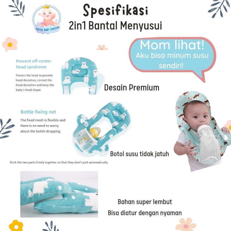 3in1 Multifungsi Original Bantal Asi Penyangga Ibu Menyusui Bayi Lebih Besar