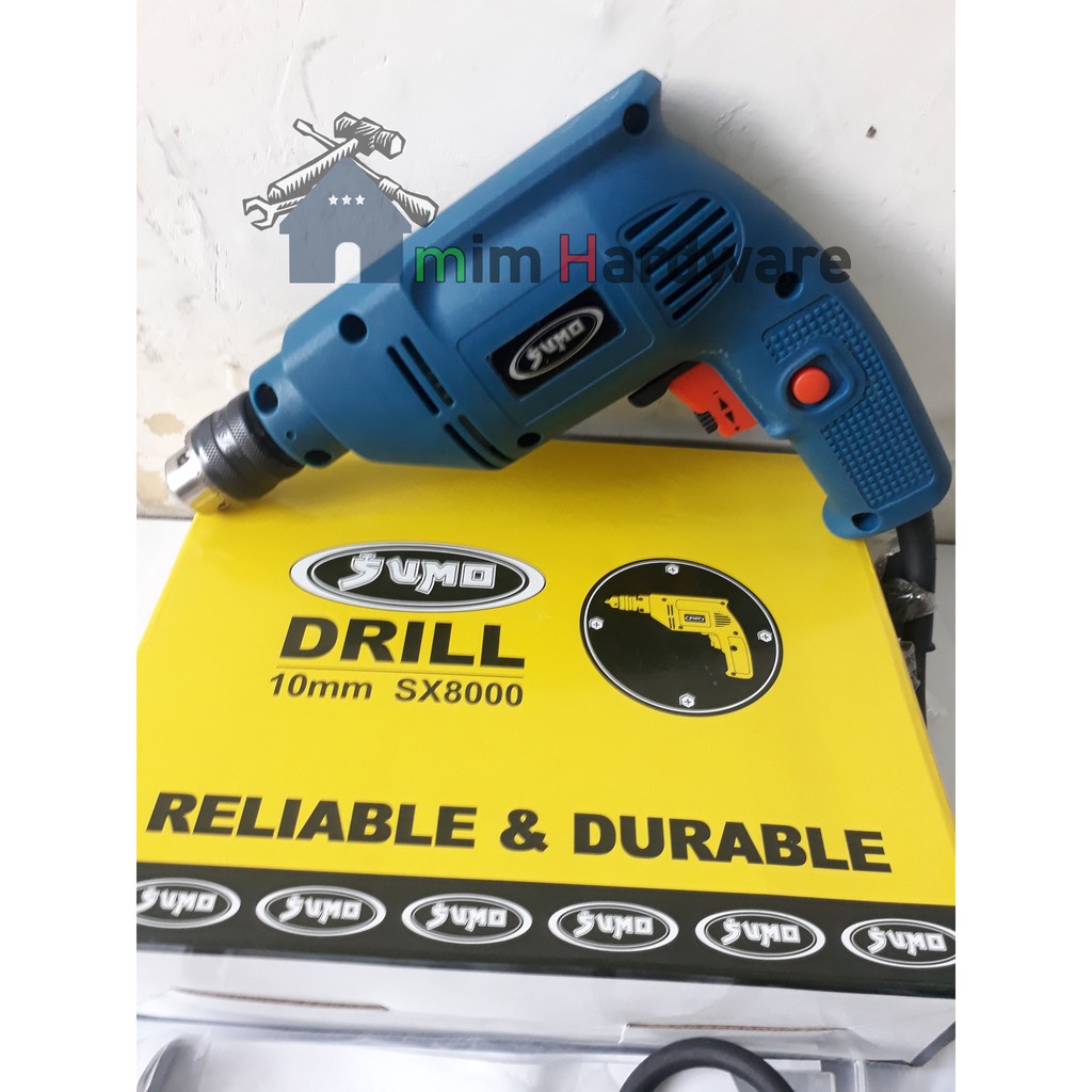 Mesin bor tangan listrik "10mm" Sumo SX8000 (garansi 2thn by Hitachi)
