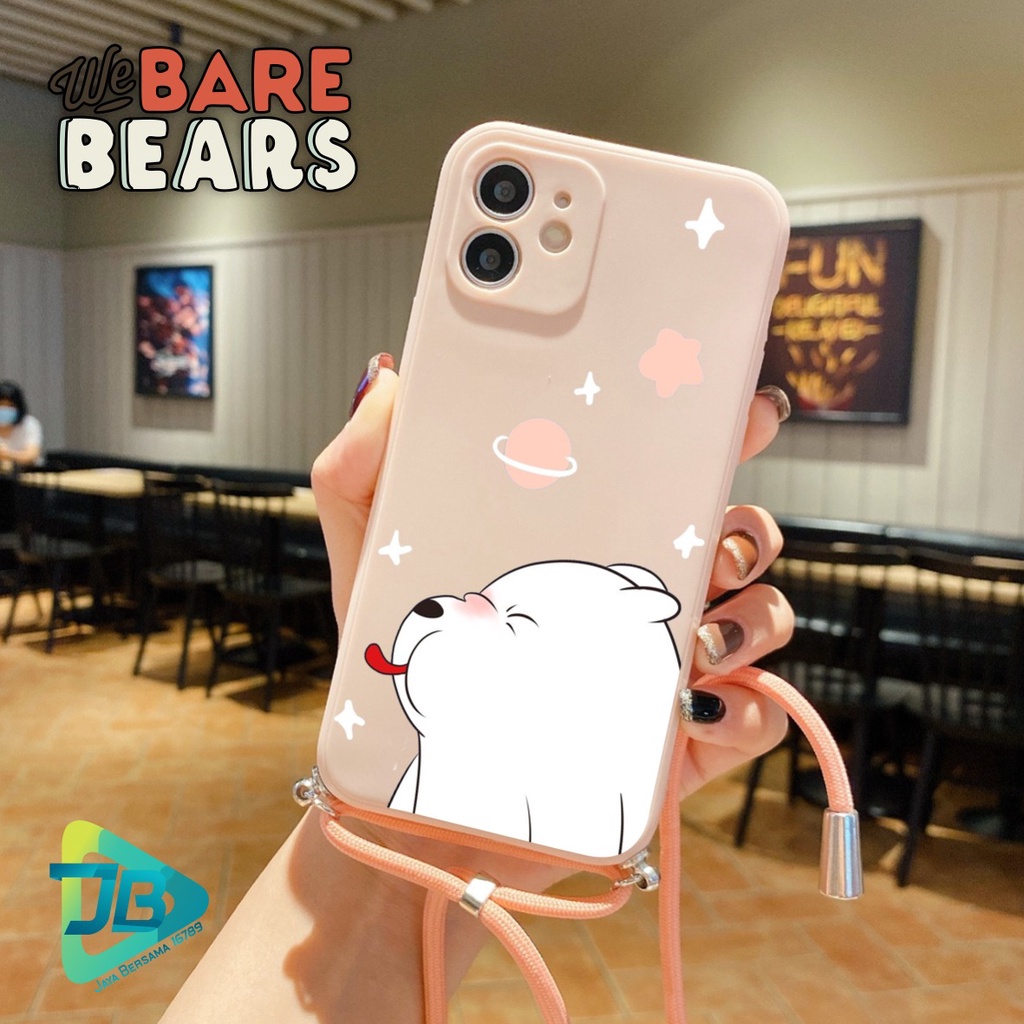 SOFTCASE SILIKON SLINGCASE TALI LANYARD STRAP PHONE MACARON PELINDUNG KAMERA WE BARE BEARS OPPO VIVO SAMSUNG XIAOMI REALME IPHONE ALL TYPE JB5319