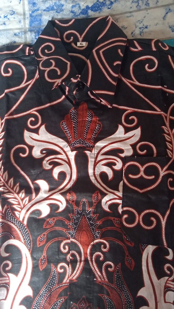 [cod]batik Couple Keluarga Ayah Dan Anak Laki Laki-batik Couple Atasan Motif Mahkota Batik Jumbo