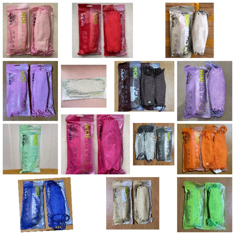 MASKER CAREION KF94 WARNA WARNI ORIGINAL ISI 10 PCS